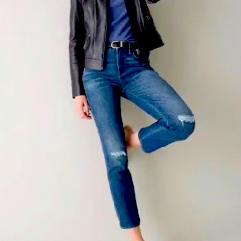 WHBM SCULPT Curvy High-Rise Straight Crop, Size 8S, NWT